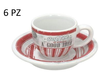 TAZZINE CAFFE\' C/P DOMUS RED-OLD 6PZ TGN
