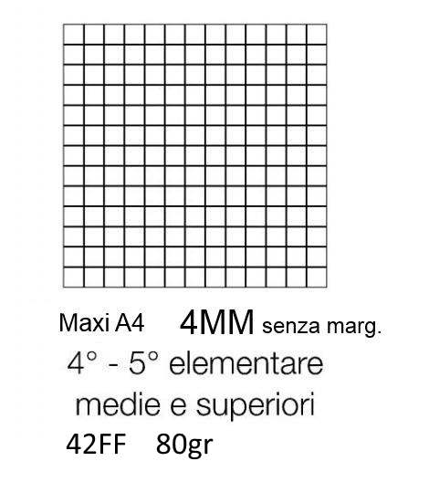 MAXI 20FF A4 RIG.4MM 80GR FANTAS.ASSOT.