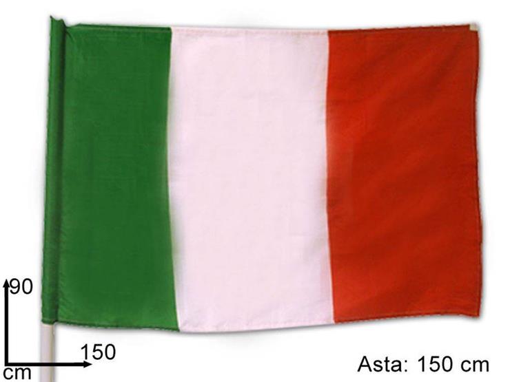 BANDIERA ITALIA C/ASTA 90X150 SS
